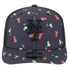 New York Mets Adventure Drinks Pattern 9SEVENTY Stretch-Snap Hat Black