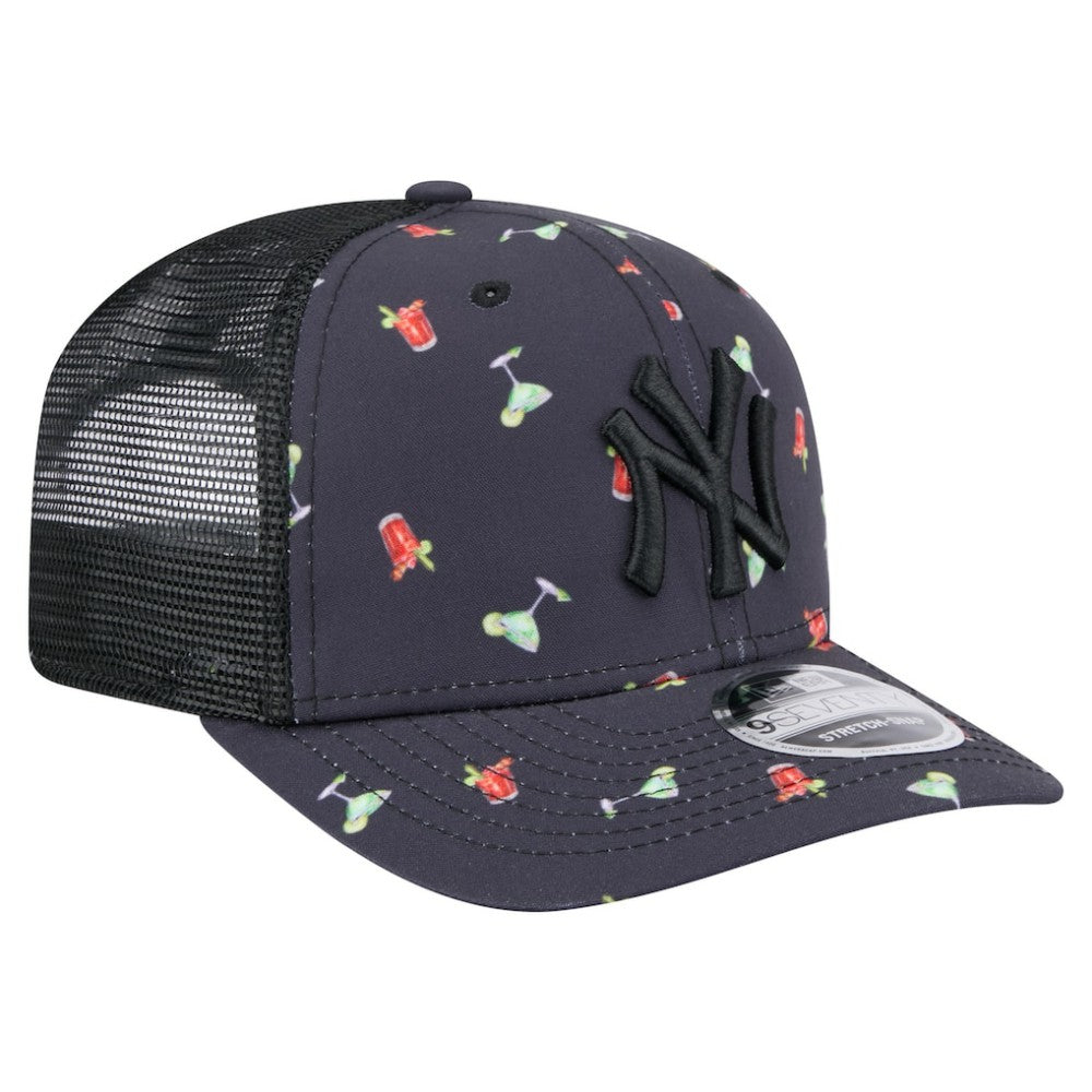 New York Yankees Adventure Drinks Pattern 9SEVENTY Stretch-Snap Hat Black