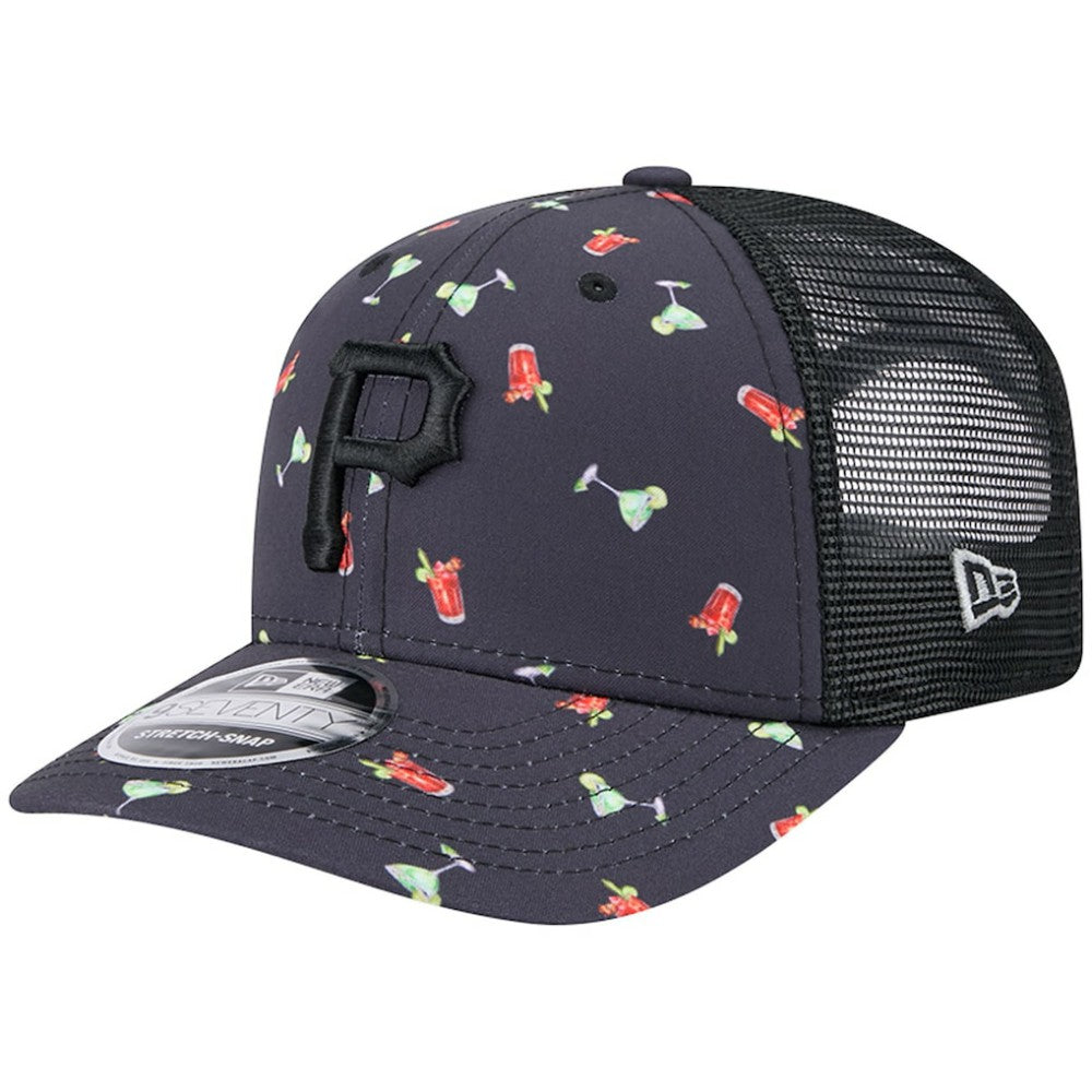 Pittsburgh Pirates Adventure Drinks Pattern 9SEVENTY Stretch-Snap Hat Navy