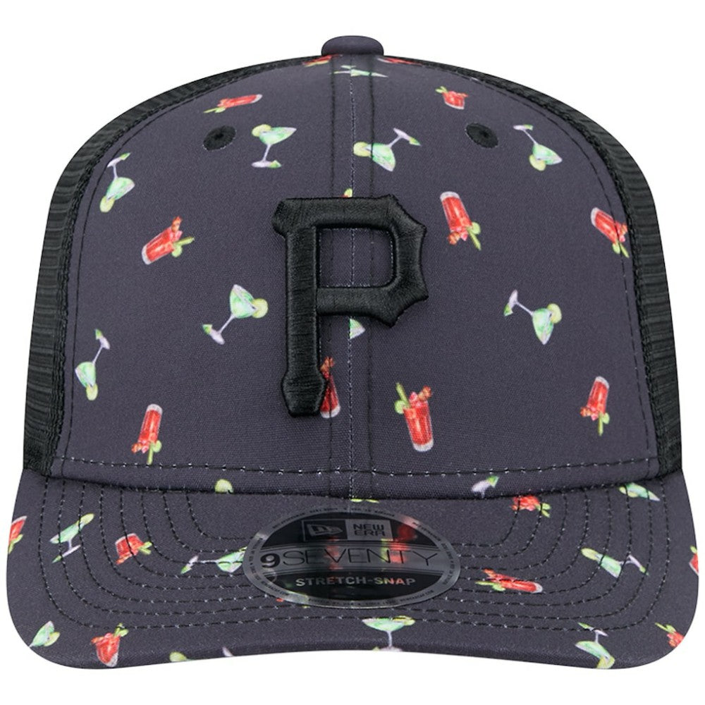 Pittsburgh Pirates Adventure Drinks Pattern 9SEVENTY Stretch-Snap Hat Navy