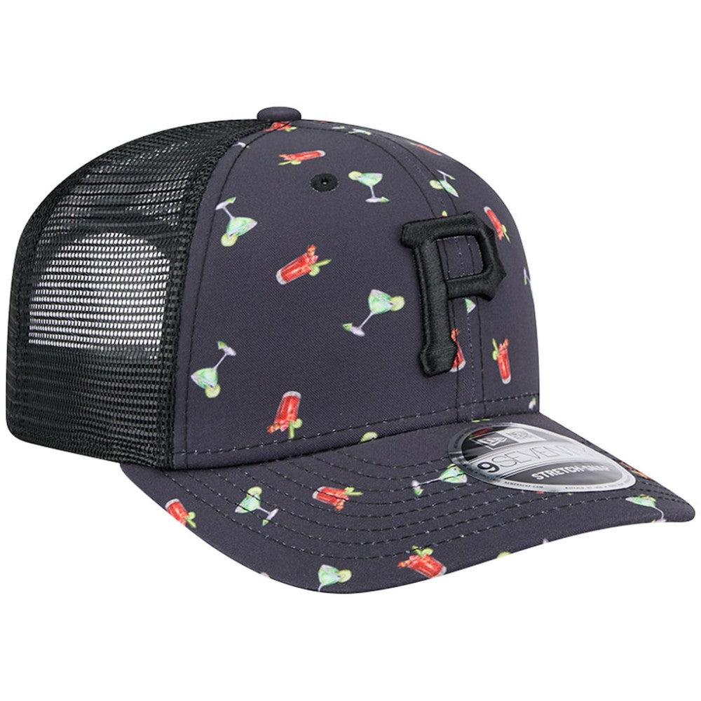 Pittsburgh Pirates Adventure Drinks Pattern 9SEVENTY Stretch-Snap Hat Navy