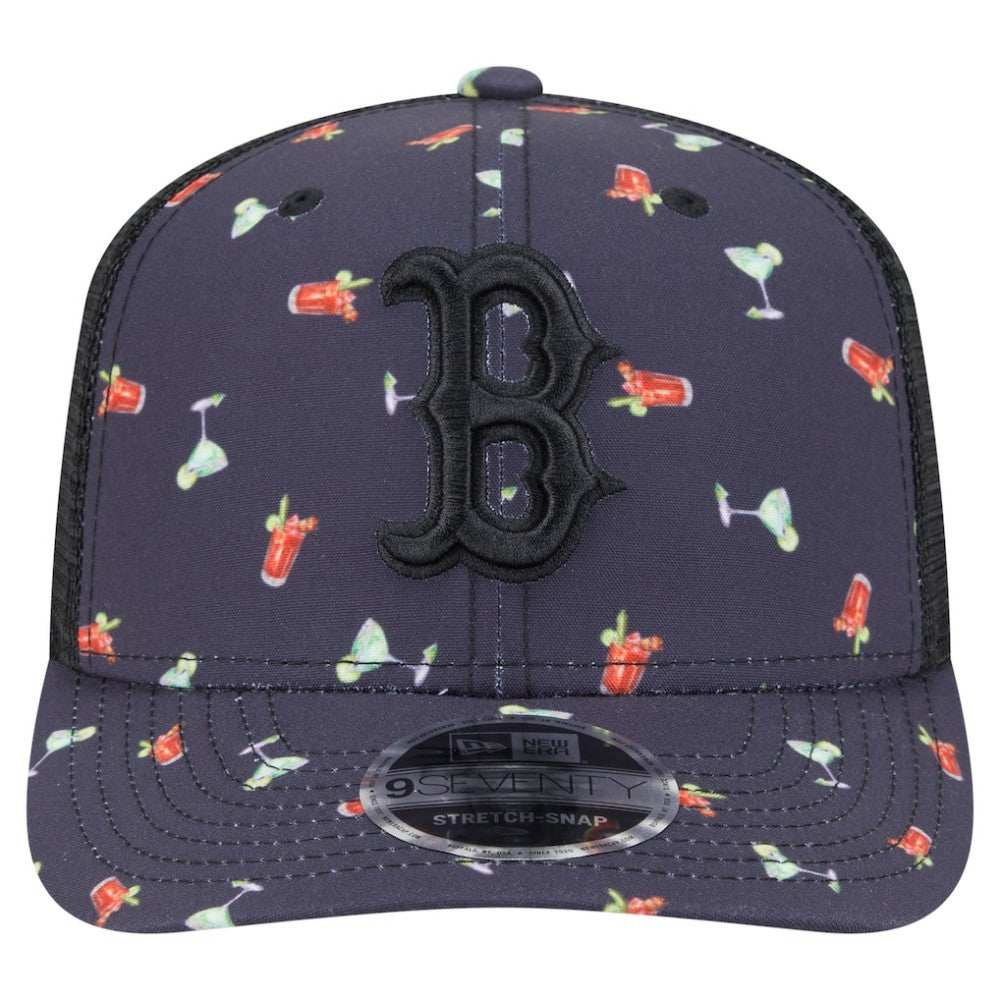 Boston Red Sox Adventure Drinks Pattern 9SEVENTY Stretch-Snap Hat Black