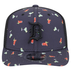Detroit Tigers Adventure Drinks Pattern 9SEVENTY Stretch-Snap Hat Navy
