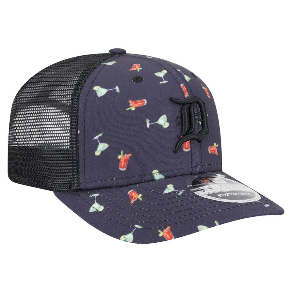 Detroit Tigers Adventure Drinks Pattern 9SEVENTY Stretch-Snap Hat Navy