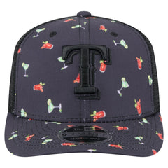 Texas Rangers Adventure Drinks Pattern 9SEVENTY Stretch-Snap Hat Black