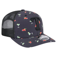 Texas Rangers Adventure Drinks Pattern 9SEVENTY Stretch-Snap Hat Black