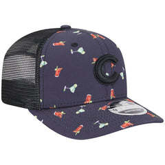 Chicago Cubs Adventure Drinks Pattern 9SEVENTY Stretch-Snap Hat Black