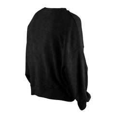 Brooklyn Nets Women's Throwback Vintage Enzyme Wash Oversized Boxy Pullover Sweatshirt - Black sale