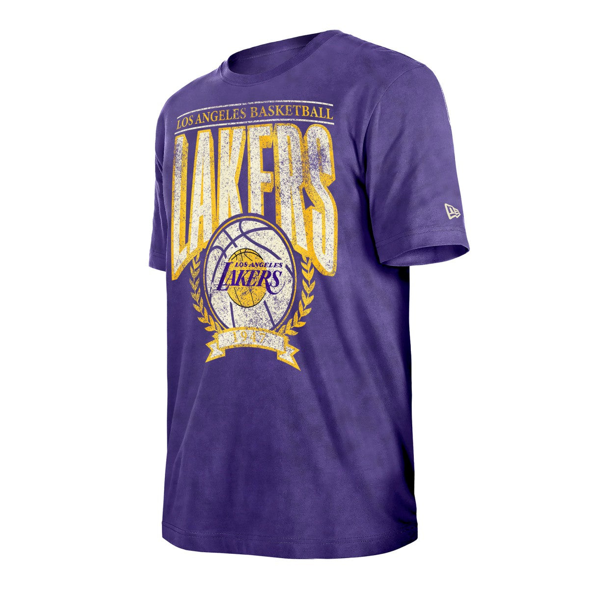 Los Angeles Lakers Throwback Vintage Boxy Mineral Wash T-Shirt - Purple outlet