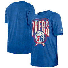 Philadelphia 76ers Throwback Vintage Boxy Mineral Wash T-Shirt - Royal on sale