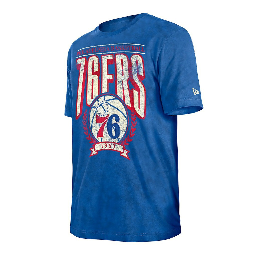 Philadelphia 76ers Throwback Vintage Boxy Mineral Wash T-Shirt - Royal on sale