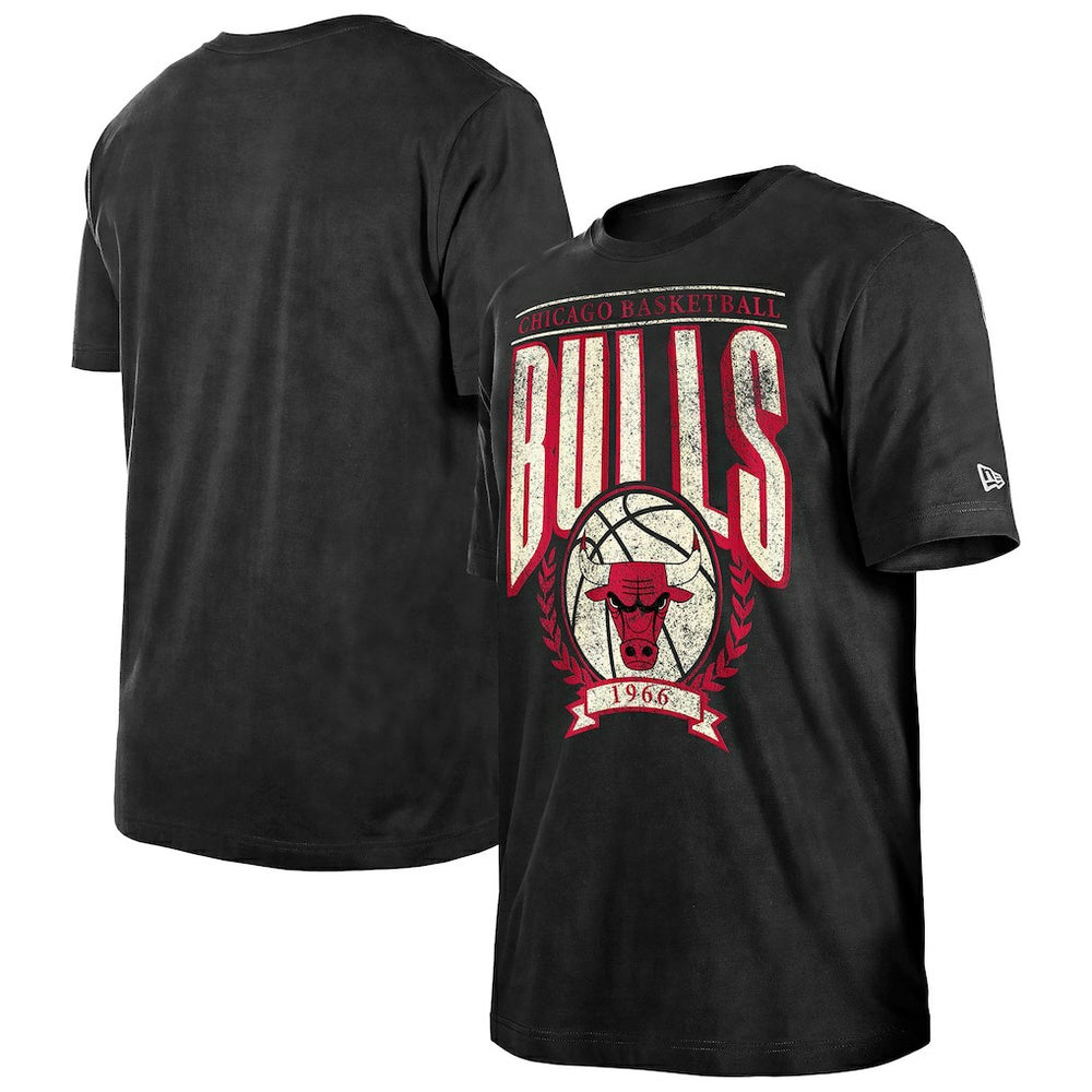 Chicago Bulls Throwback Vintage Boxy Mineral Wash T-Shirt sale - Black cheap