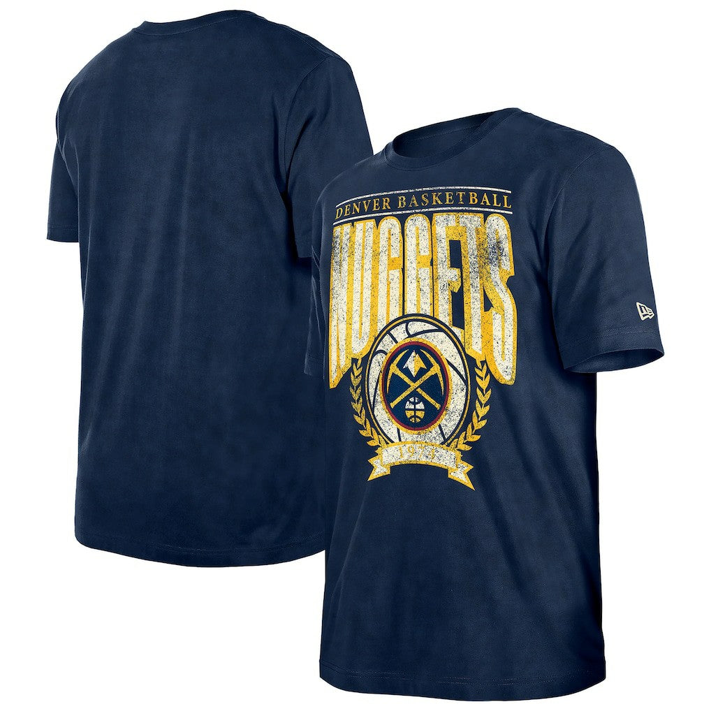 Denver Nuggets Throwback Vintage Boxy Mineral Wash T-Shirt sale - Navy discount