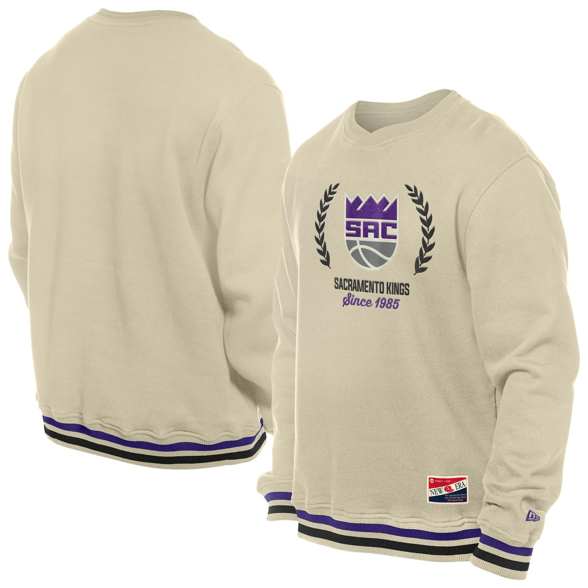 Sacramento Kings Throwback Vintage Pullover Sweatshirt - White discount