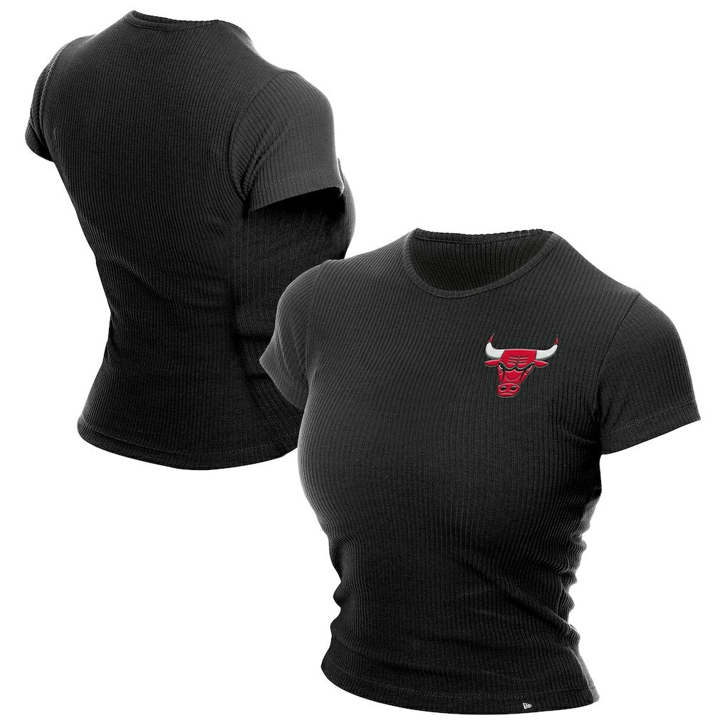 Chicago Bulls Women's Leisure Collection Baby Doll Cropped T-Shirt sale - Black cheap