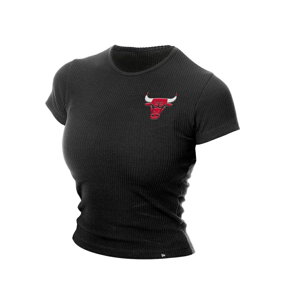 Chicago Bulls Women's Leisure Collection Baby Doll Cropped T-Shirt sale - Black cheap