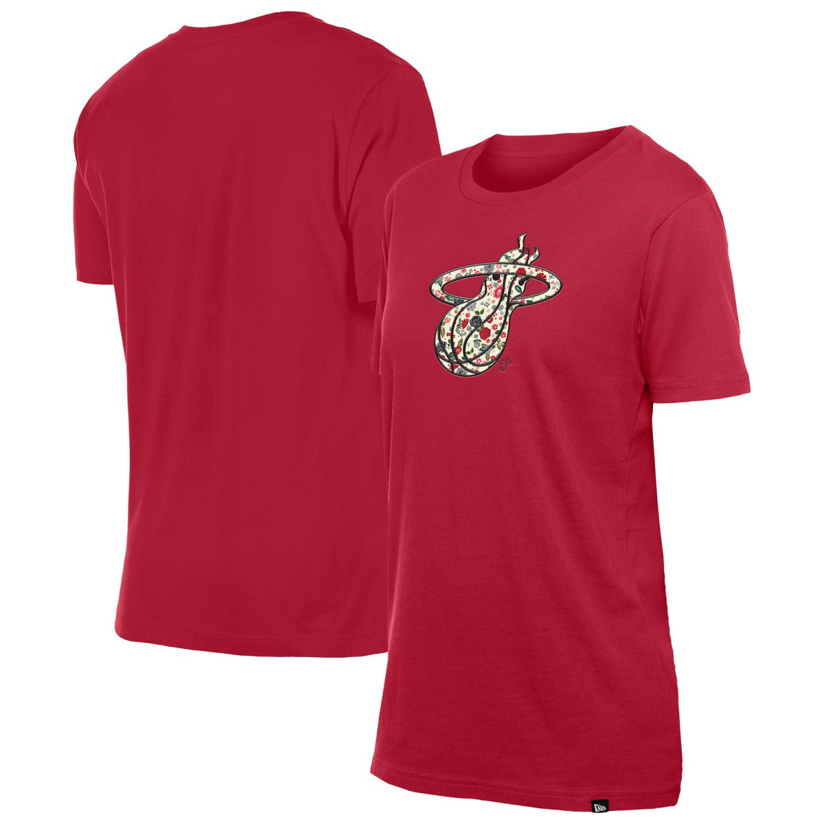 Miami Heat Women's Glam Game Flower T-Shirt - Red on sale