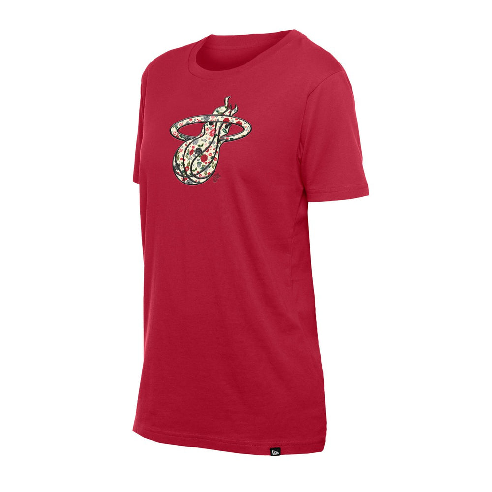 Miami Heat Women's Glam Game Flower T-Shirt - Red on sale