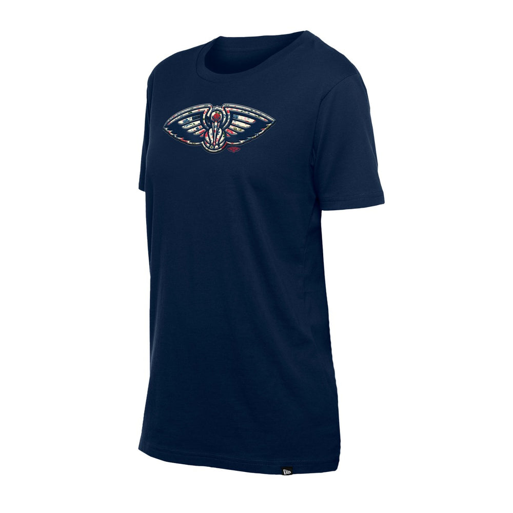 New Orleans Pelicans Women's Glam Game Flower T-Shirt - Navy discount
