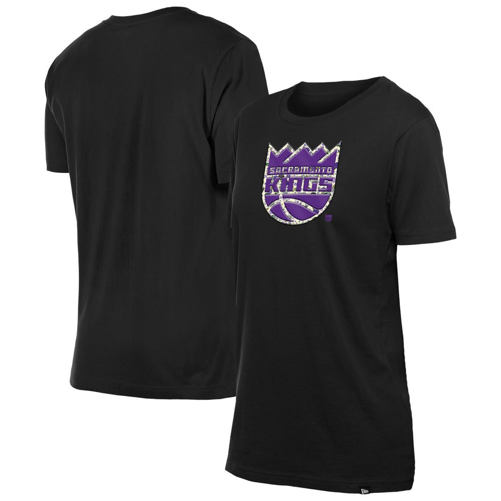 Sacramento Kings Women's Glam Game Flower T-Shirt - Black shop