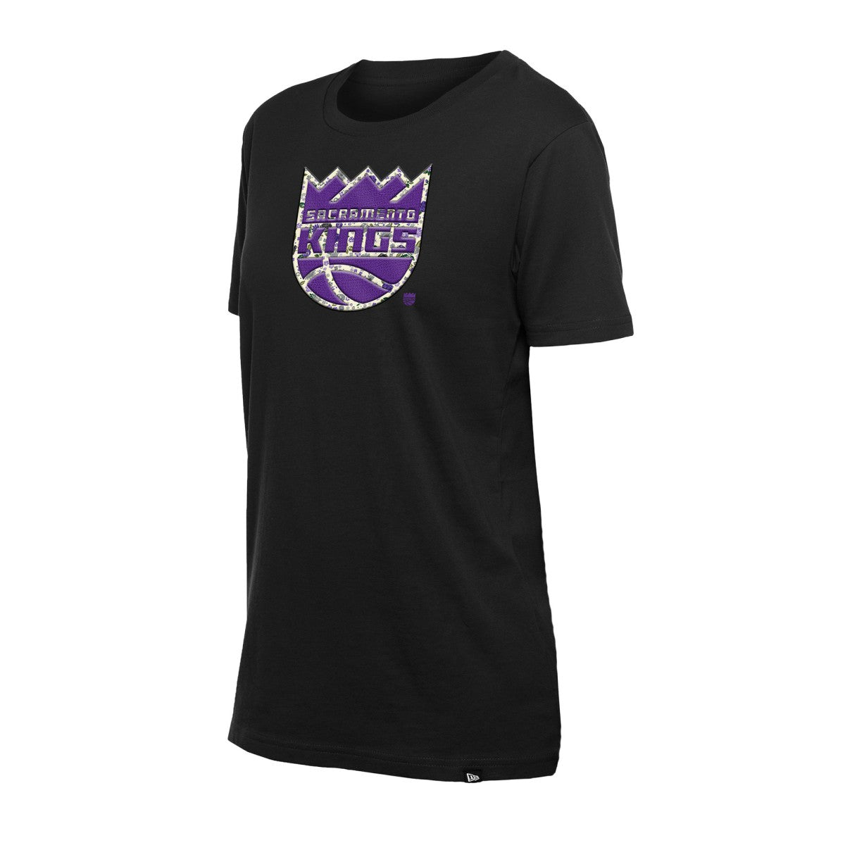 Sacramento Kings Women's Glam Game Flower T-Shirt - Black shop
