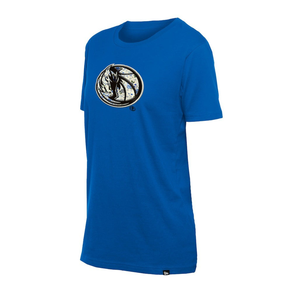 Dallas Mavericks Women's Glam Game Flower T-Shirt sale - Blue sale