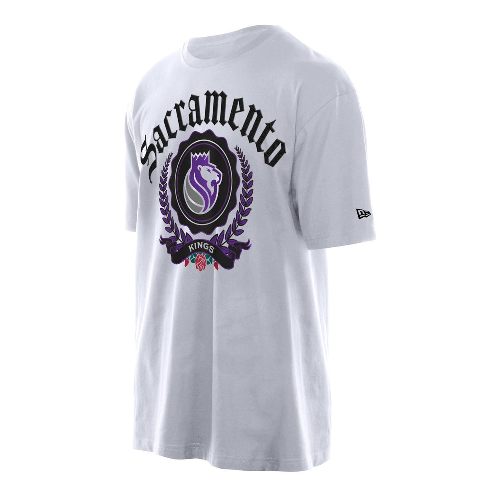 Sacramento Kings Throwback Prep Oversized T-Shirt - White on sale