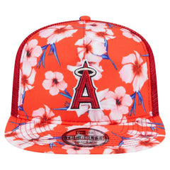 Los Angeles Angels Adventure Pattern Golfer Trucker Snapback Hat Red