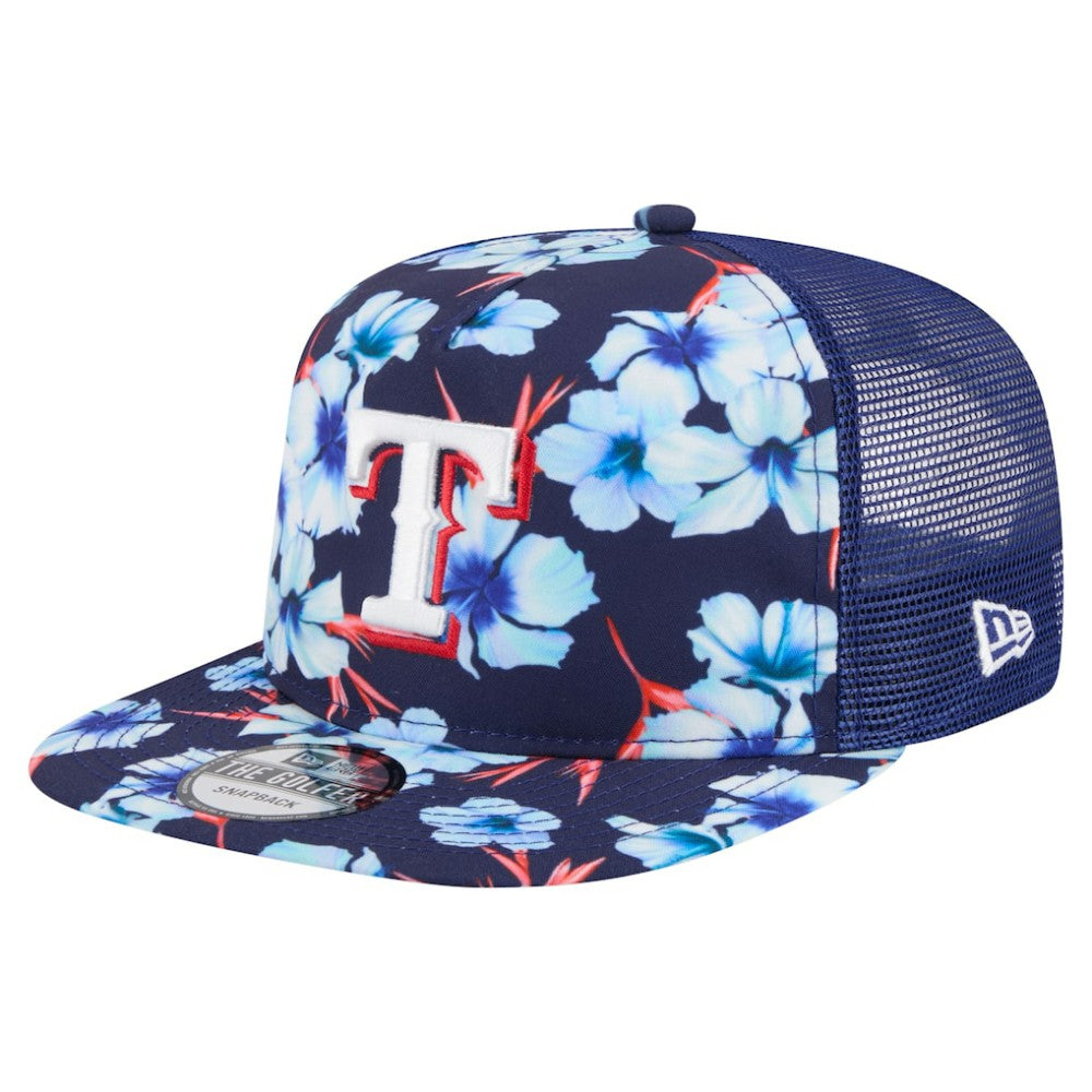 Texas Rangers Adventure Pattern Golfer Trucker Snapback Hat Royal