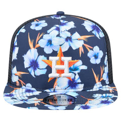Houston Astros Adventure Pattern Golfer Trucker Snapback Hat Navy