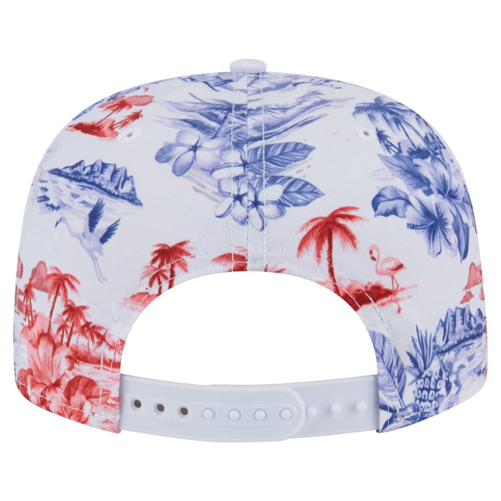 Texas Rangers Printed Island Golfer Snapback Hat White