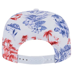 Texas Rangers Printed Island Golfer Snapback Hat White