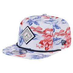 Atlanta Braves Printed Island Golfer Snapback Hat White