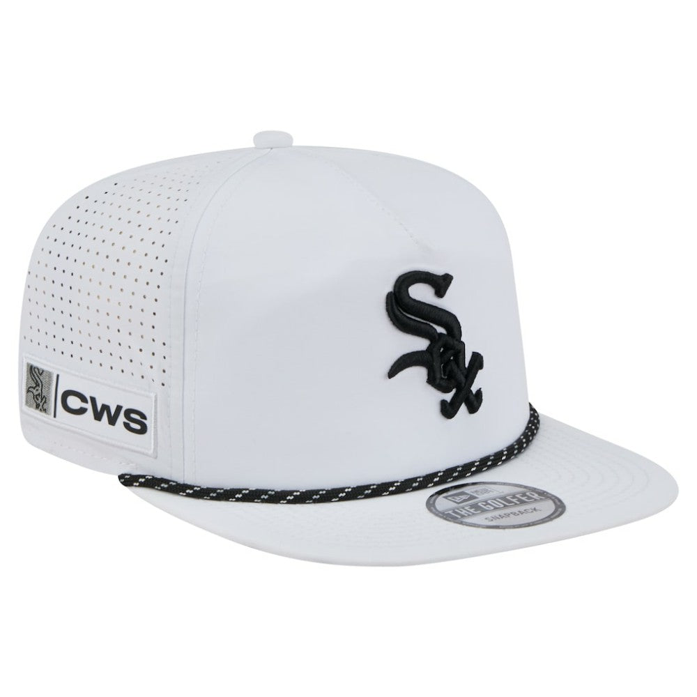 Chicago White Sox Perforated Golfer Snapback Hat White