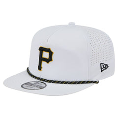 Pittsburgh Pirates Perforated Golfer Snapback Hat White