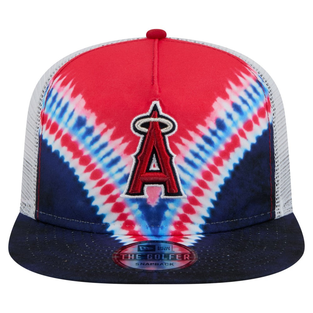 Los Angeles Angels Tie-Dye Golfer Trucker Adjustable Hat