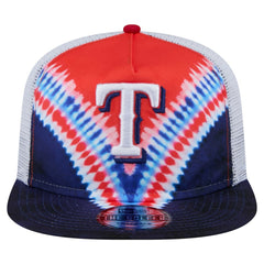 Texas Rangers Tie-Dye Golfer Trucker Adjustable Hat