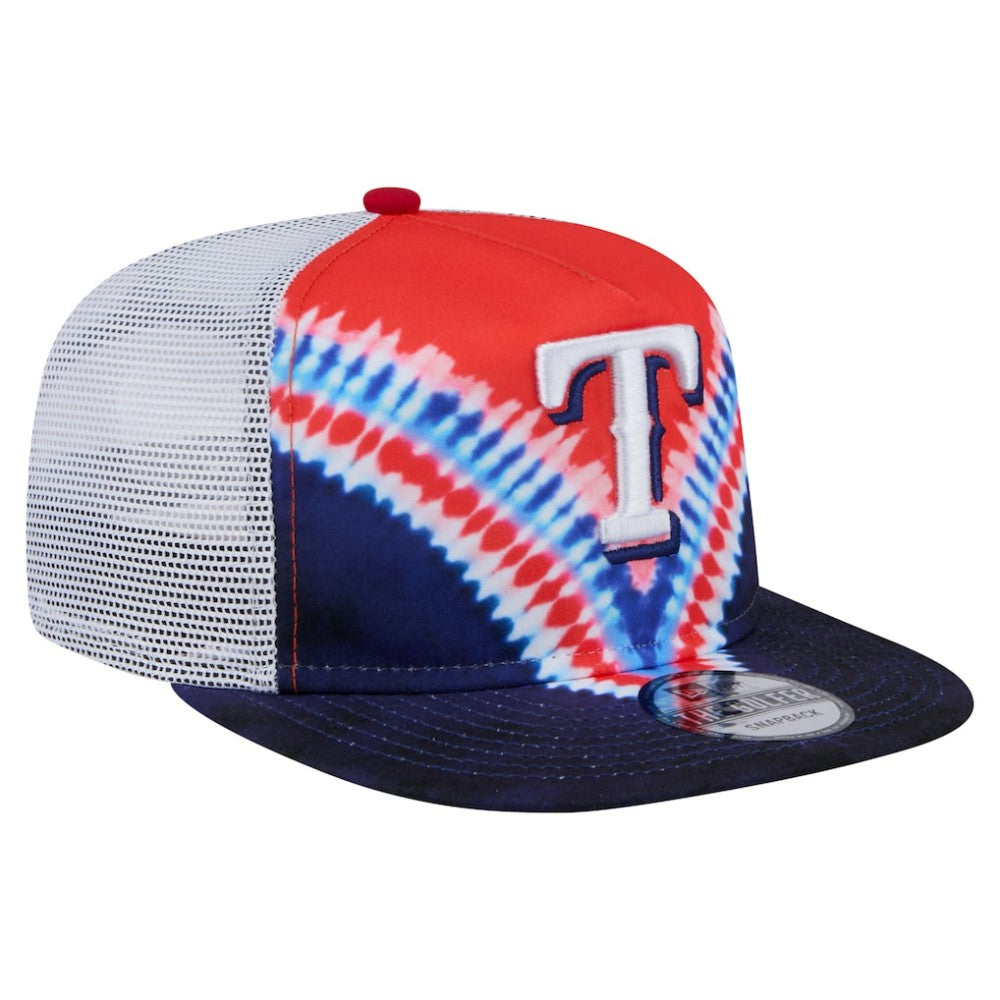 Texas Rangers Tie-Dye Golfer Trucker Adjustable Hat
