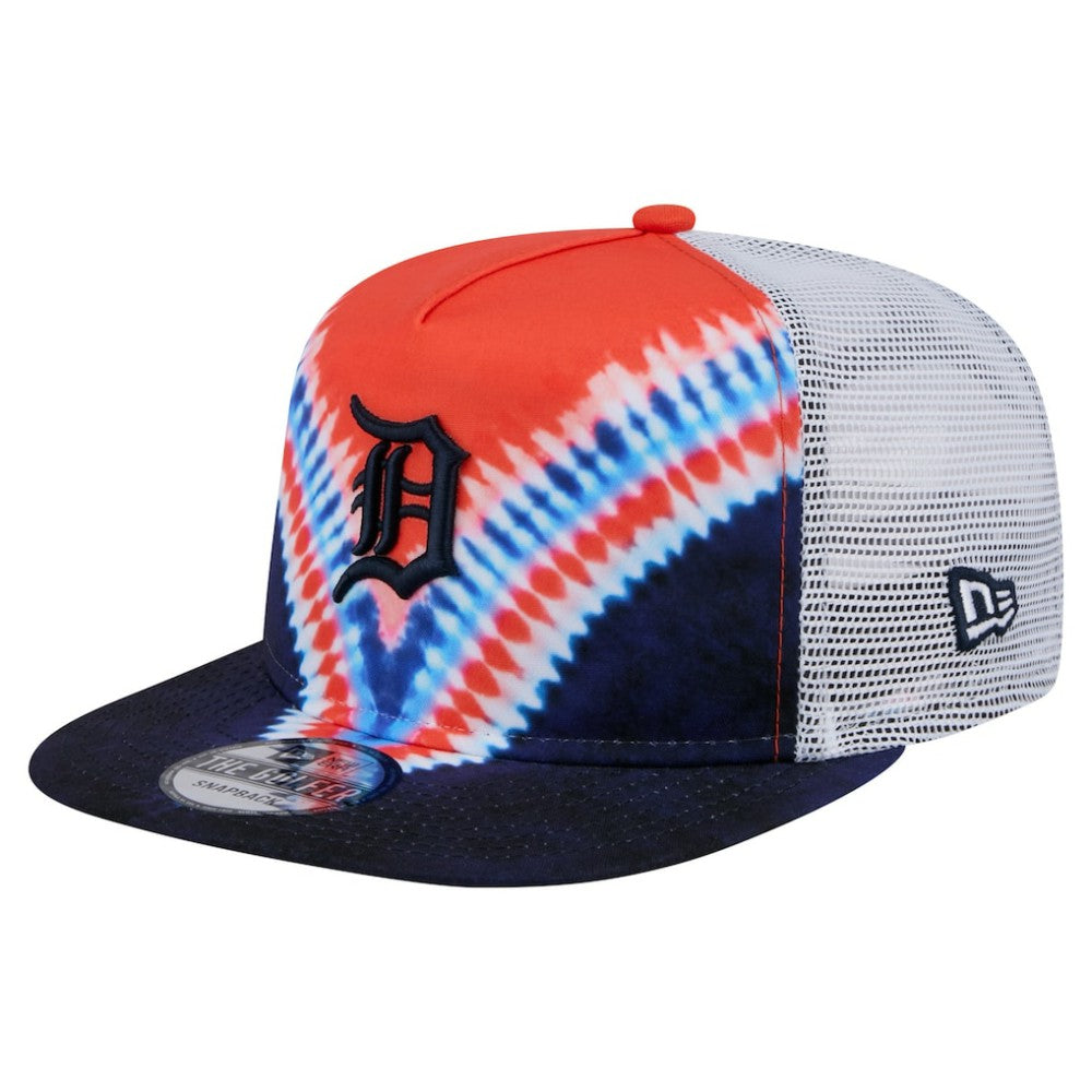 Detroit Tigers Tie-Dye Golfer Trucker Adjustable Hat