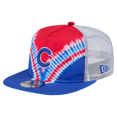 Chicago Cubs Tie-Dye Golfer Trucker Adjustable Hat