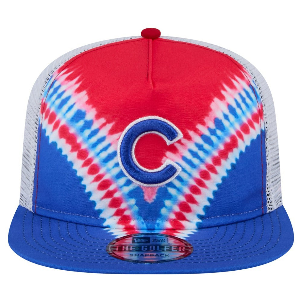 Chicago Cubs Tie-Dye Golfer Trucker Adjustable Hat