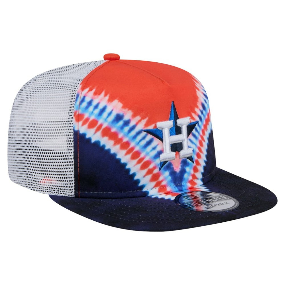 Houston Astros Tie-Dye Golfer Trucker Adjustable Hat