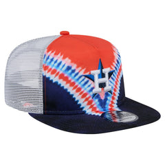 Houston Astros Tie-Dye Golfer Trucker Adjustable Hat