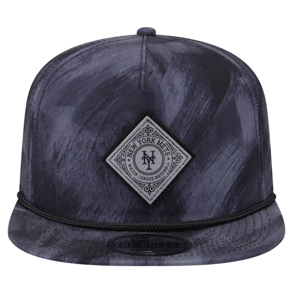 New York Mets Printed Golfer Snapback Hat Navy