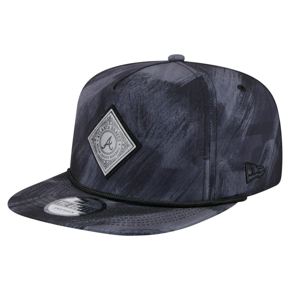 Atlanta Braves Printed Golfer Snapback Hat Navy