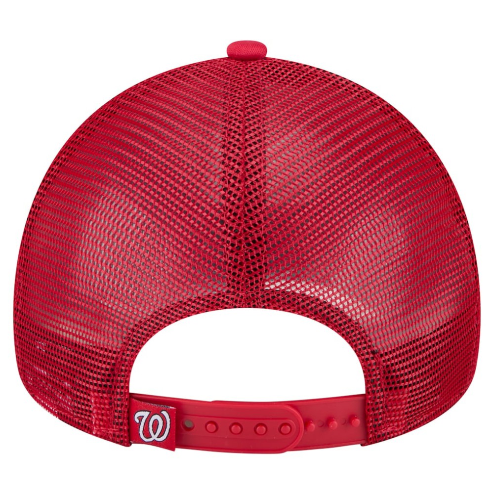 Washington Nationals Distressed 9FORTY A-Frame Adjustable Trucker Hat Red