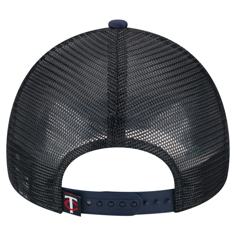 Minnesota Twins Distressed 9FORTY A-Frame Adjustable Trucker Hat White/Navy