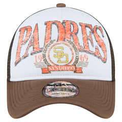 San Diego Padres Distressed 9FORTY A-Frame Adjustable Trucker Hat Brown