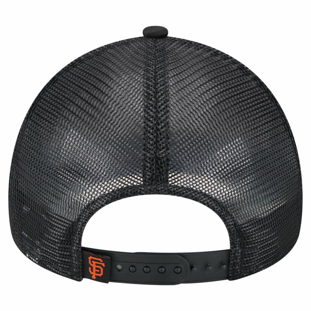 San Francisco Giants Distressed 9FORTY A-Frame Adjustable Trucker Hat Black
