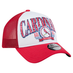 St. Louis Cardinals Distressed 9FORTY A-Frame Adjustable Trucker Hat White